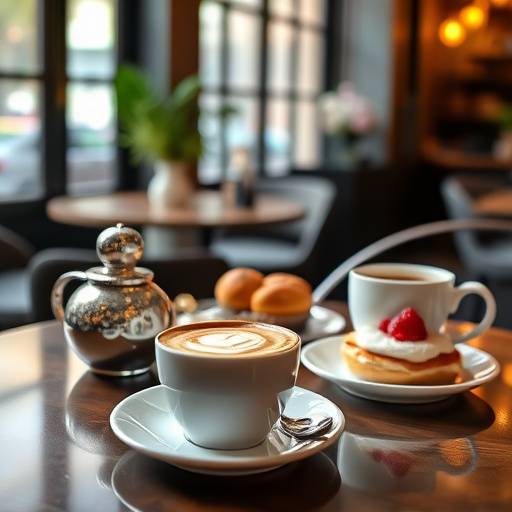 Tarde de café y pastel con una selección de dulces